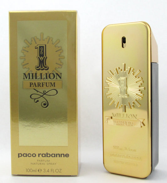 1 Million Parfum by Paco Rabanne 3.4 oz. Parfum Spray for Men. New. DAMAGED Box