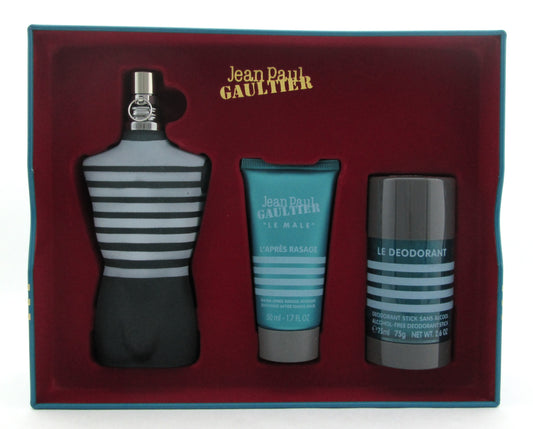Jean Paul Gaultier Le Male 4.2 oz.EDT Spray+1.7 oz.A/Shave Balm+Deodorant Stick