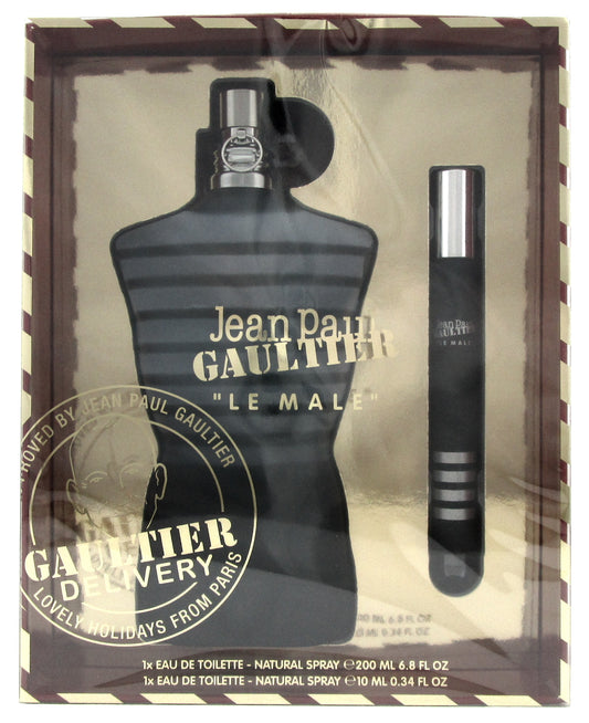 Jean Paul Gaultier Le Male 6.8oz. & 10ml. Eau de Toilette Spray. New SET for Men