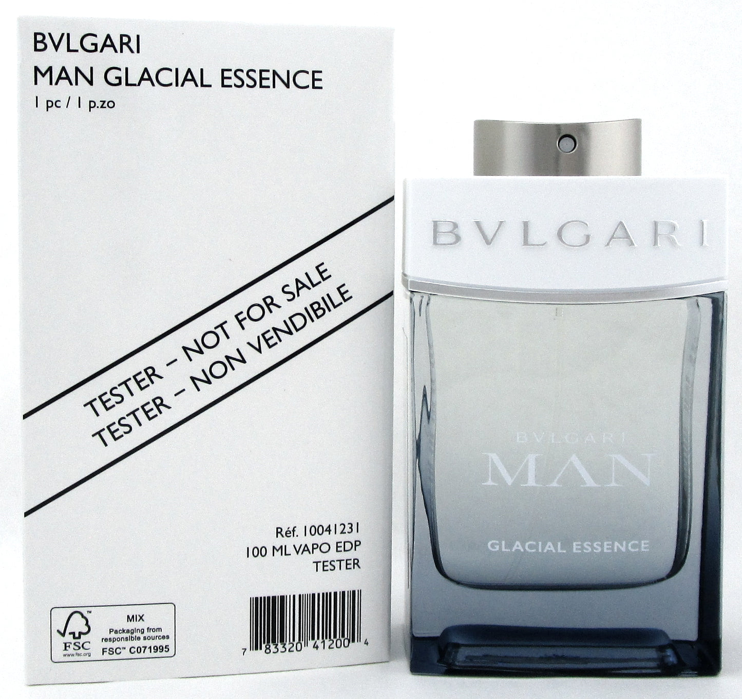 Bvlgari MAN Glacial Essence 3.4 oz. Eau de Parfum Spray for Men. New Tester