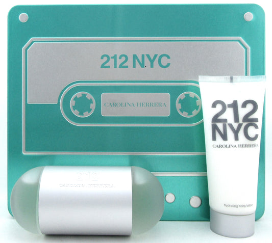 212 NYC by Carolina Herrera 3.4 oz. EDT Spray + 3.4 oz Body Lotion SET for Women
