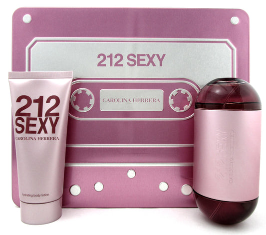 212 Sexy by Carolina Herrera 3.4oz. EDP Spray + 3.4oz. B/Lotion. New Women's Set