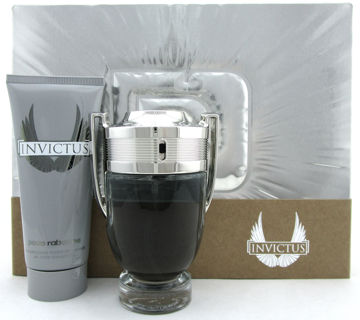 Invictus by Paco Rabanne 3.4 oz.EDT + 3.4 oz. All Over Shampoo. New SET for Men