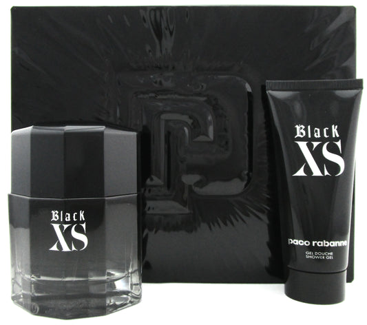 Black XS EXCESS by Paco Rabanne 3.4 oz.EDT Spray + 3.4 oz.Sh/Gel.New SET for Men