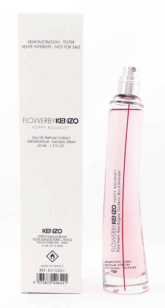 Flower by Kenzo POPPY BOUQUET 1.7 oz. Eau de Parfum Florale Spray for Women. New Tester NO Cap