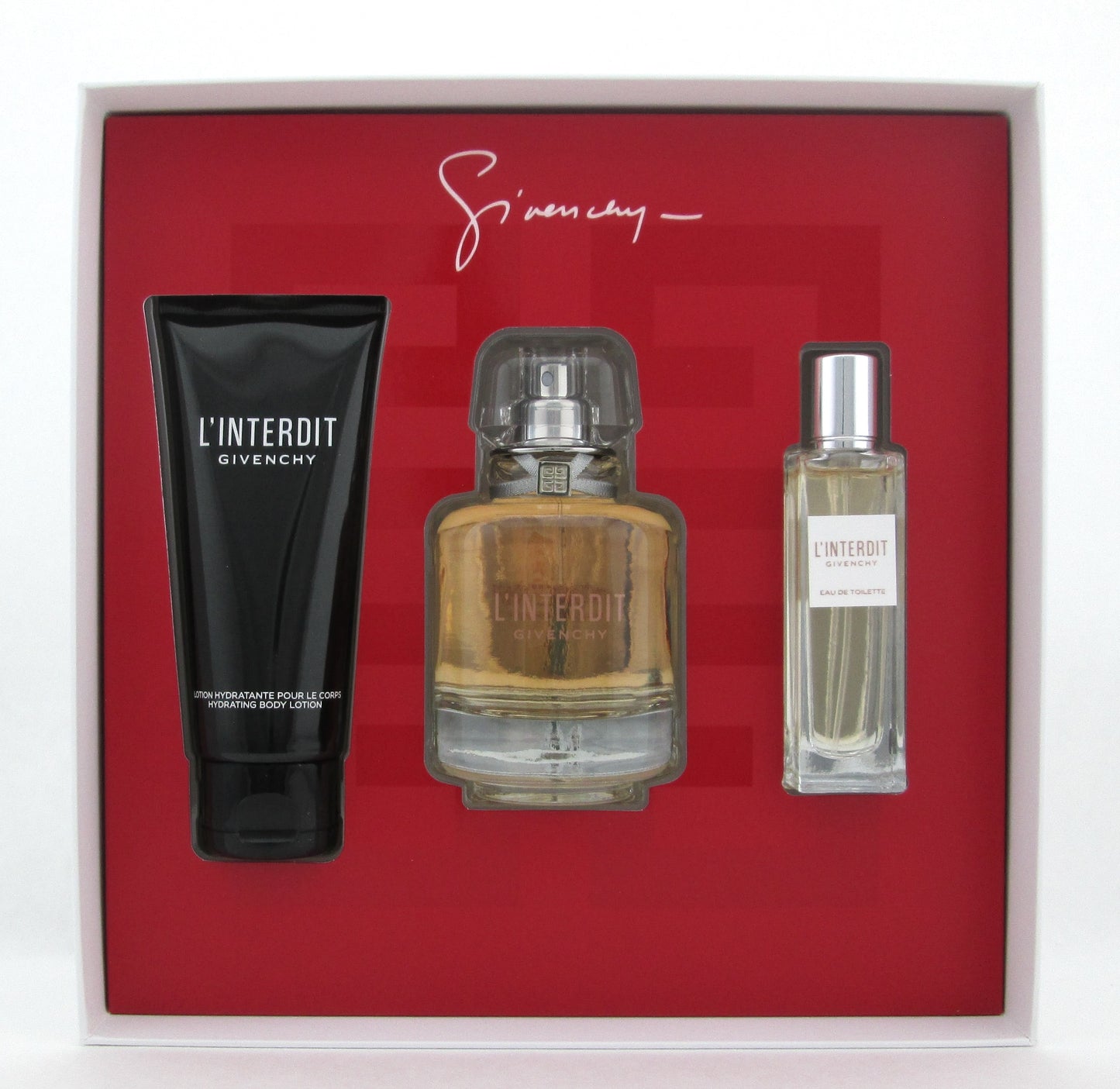 L'Interdit Perfume by Givenchy Set for Women 2.6 oz EDT Spray+15 ml+Body Lotion