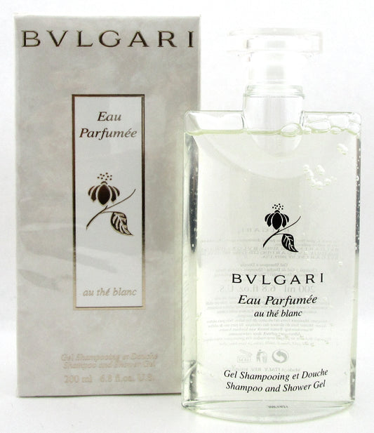 Bvlgari Eau Parfumee Au The Blanc 6.8 oz. Shampoo and Shower Gel NEW Sealed Box.