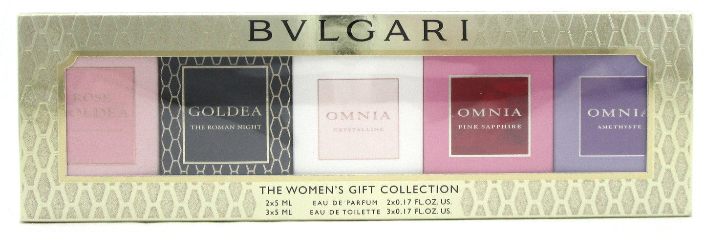 BVLGARI The Women's Gift Collection Mini 5 Pcs (5 X 5ml.) Set. New Sealed Box