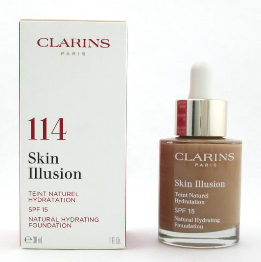 Clarins Skin Illusion Natural Hydrating Foundation SPF 15 #114 Cappuccino 30 ml./ 1 oz.