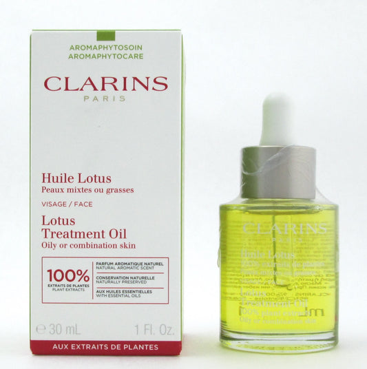 Clarins Lotus Face Treatment Oil with100% plant extracts 30 ml./ 1.0 oz. New