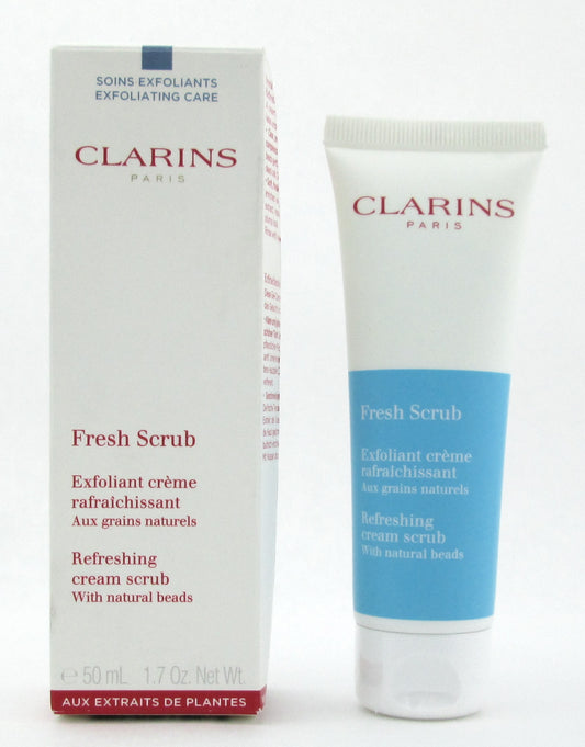 Clarins Fresh Scrub Refreshing Scrub Cream with natural beads 50 ml./ 1.7 oz. Damaged Box