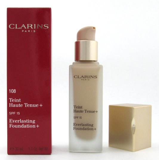 Clarins Everlasting Foundation+ SPF15 # 108 Sand 30 ml./ 1.1 oz. New