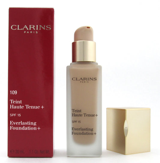 Clarins Everlasting Foundation+ SPF15 # 109 Wheat 30 ml./ 1.1 oz. New