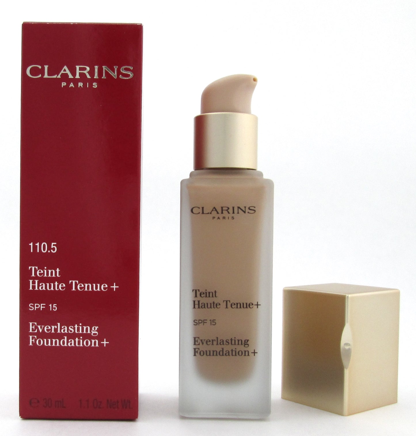 Clarins Everlasting Foundation+ SPF15 # 110.5 Almond 30 ml./ 1.1 oz. New