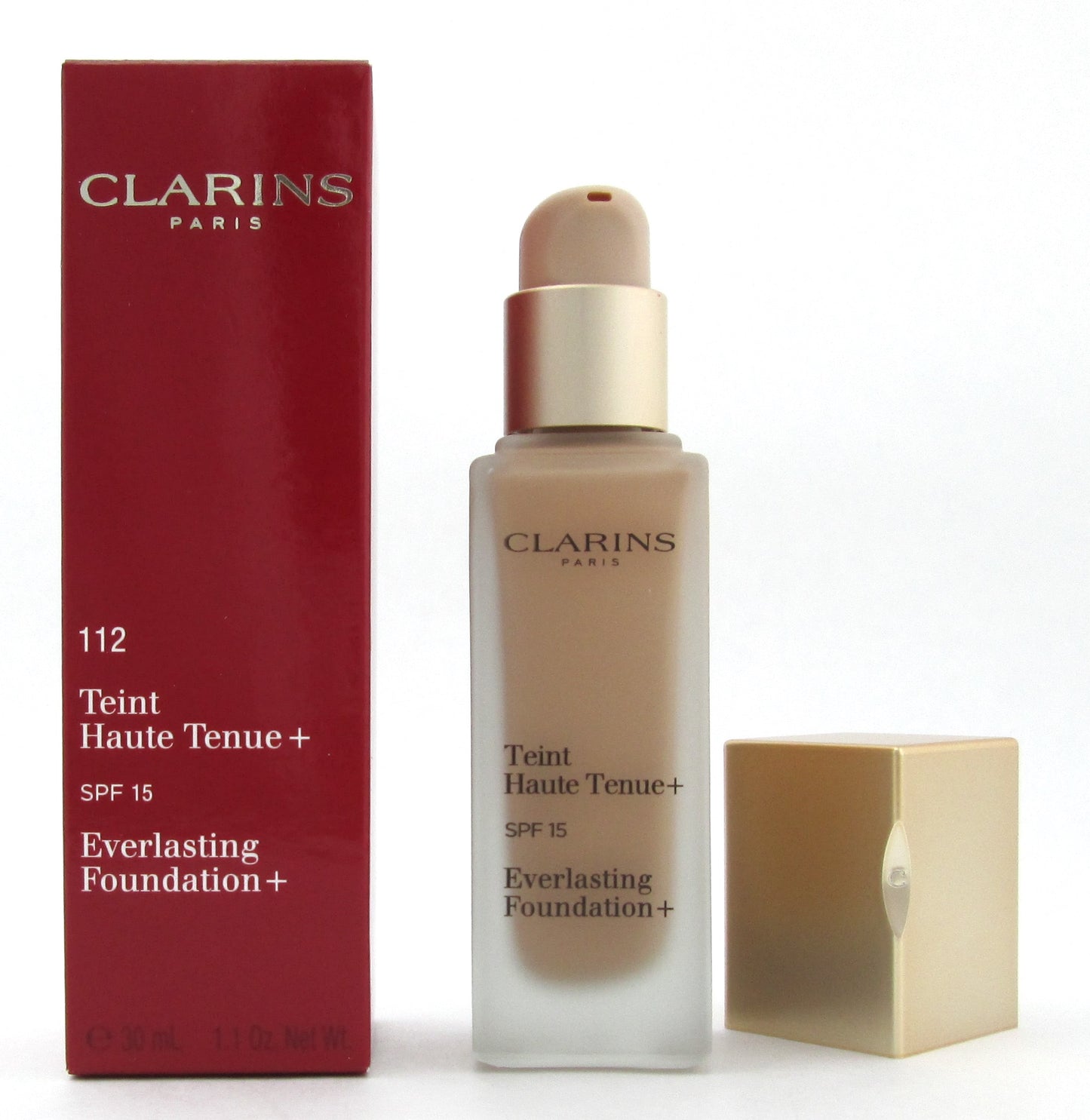 Clarins Everlasting Foundation+ SPF15 # 112 Amber 30 ml./ 1.1 oz. New
