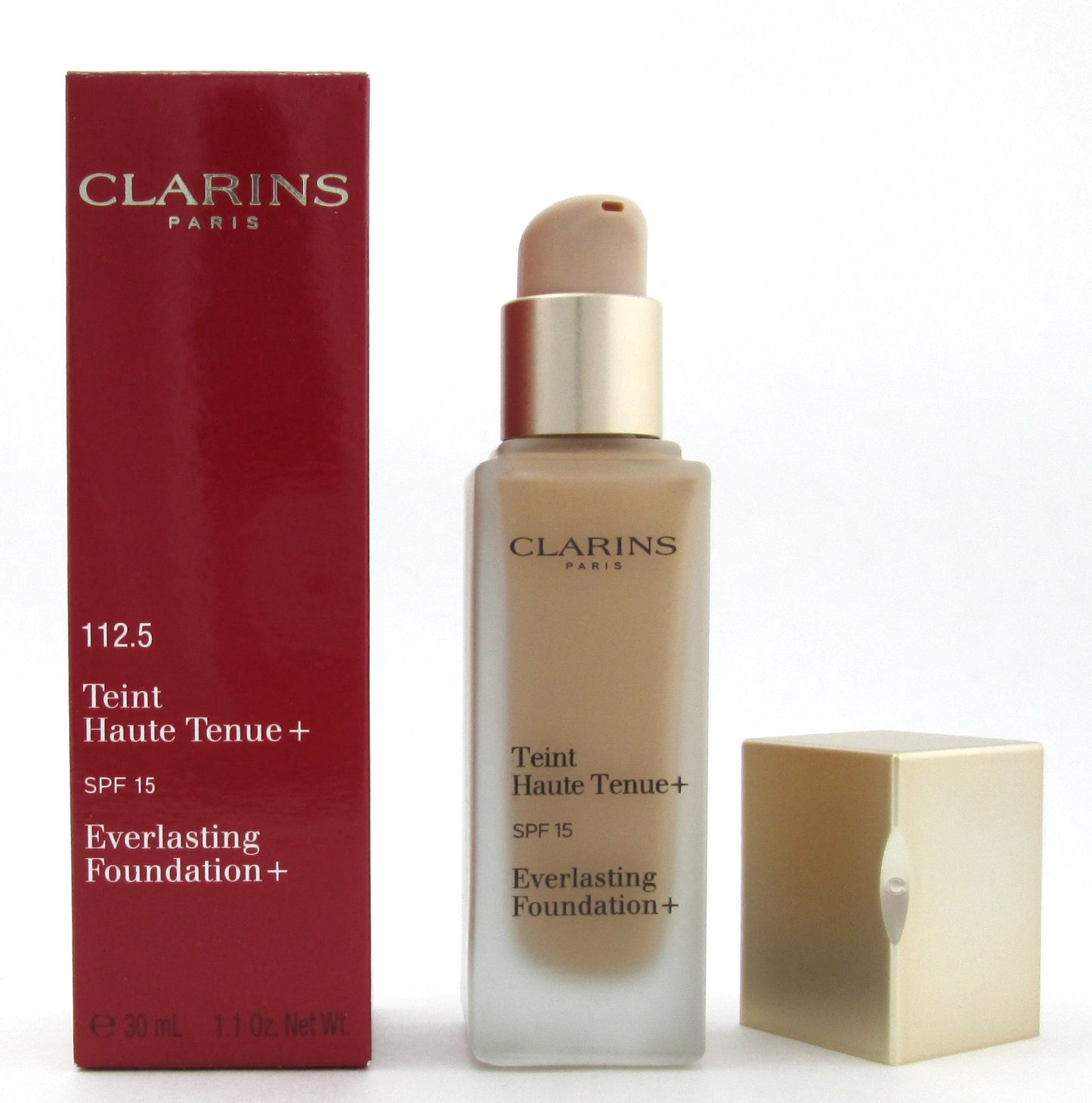 Clarins Everlasting Foundation+ SPF15 # 112.5 Caramel 30 ml./ 1.1 oz. New