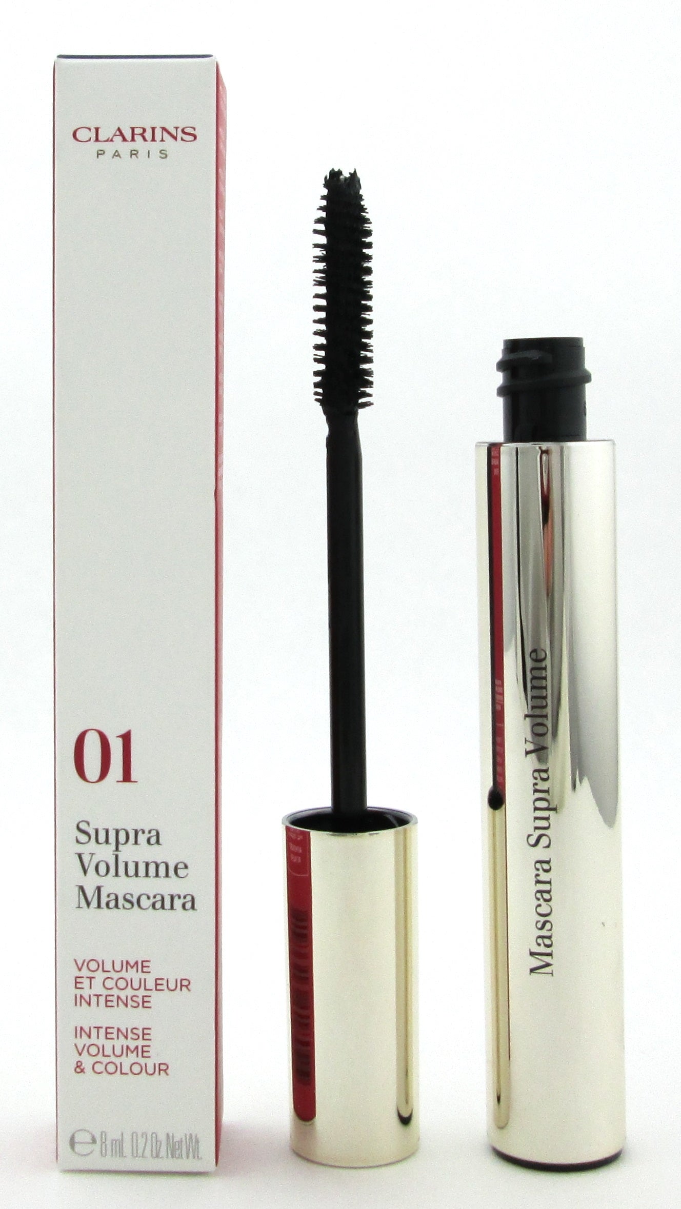 Clarins Supra Volume Mascara 01 Intense Black 8 ml./ 0.2 oz. New In Box