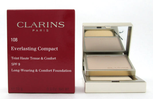 Clarins Everlasting Compact Foundation SPF 9  # 108 Sand 10 g./ 0.3 oz. New