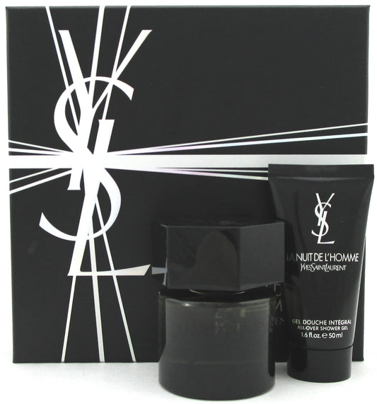 La Nuit De L'Homme by YSL Gift Set for Men: 2.0oz. EDT+1.6oz. Sh/Gel. New Set