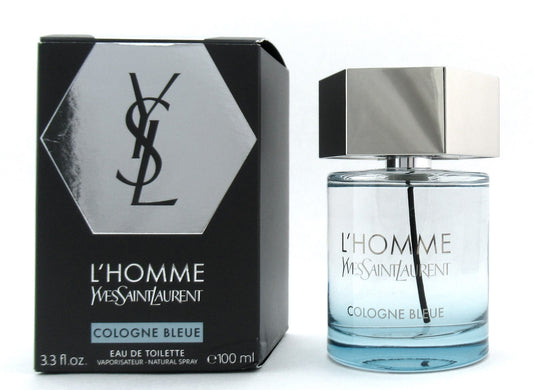 L'Homme Cologne Bleue by Yves Saint Laurent EDT Spray 100 ml./ 3.3 oz. No Cellophane Damaged Box
