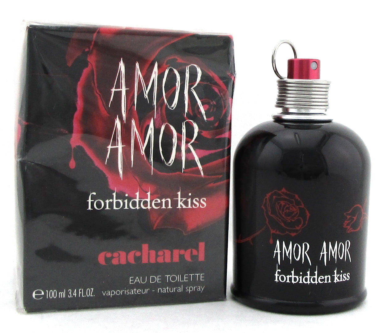 Amor Amor Forbidden Kiss by Cacharel 3.4 oz. EDT Spray for Women. Damaged Box.