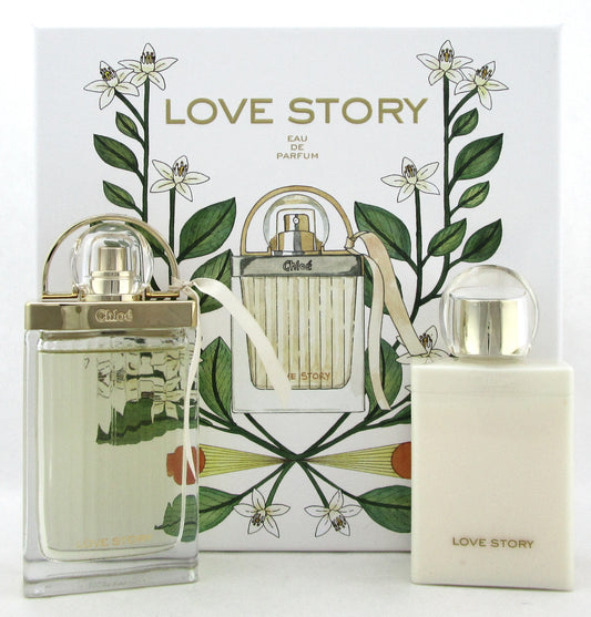 Chloe Love Story Gift SET: 2.5 oz EDP Spray + 3.4 oz B/Lotion. New Set for Women
