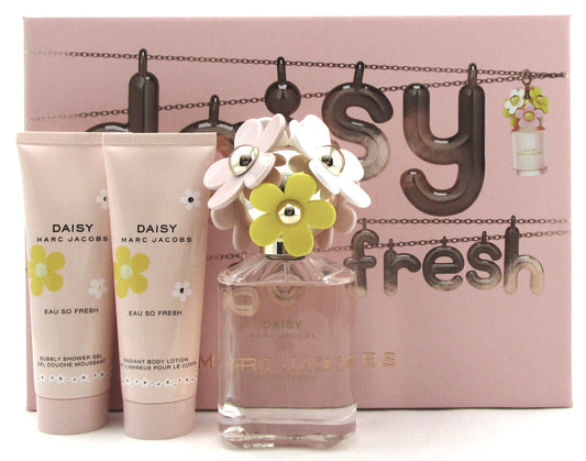 Daisy Eau So Fresh by Marc Jacobs Set : 2.5oz.EDT Spray+2.5oz.B/L+2.5oz.Sh/G. New
