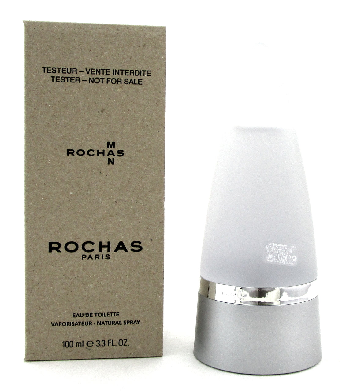 Rochas Man by Rochas 3.3 oz./ 100 ml. EDT Spray for Men. New Tester w/Cap