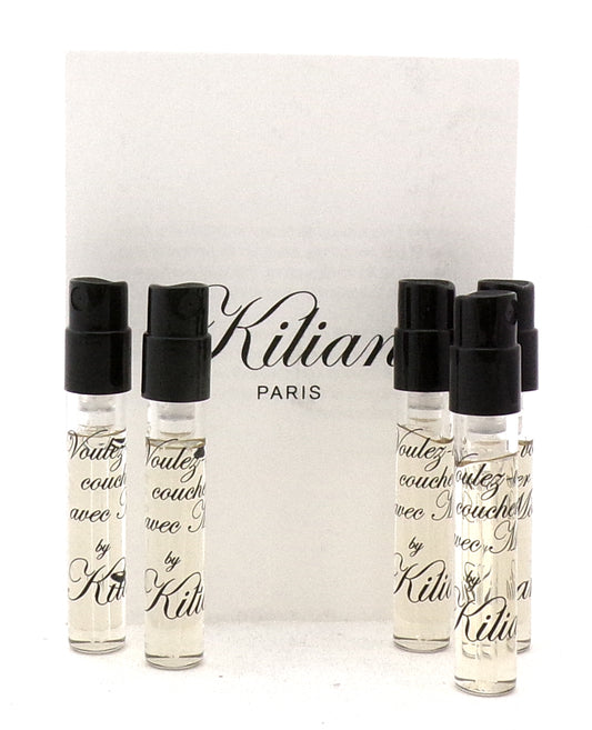 Kilian Voulez-Vous Coucher Avec 1.5 ml. Eau de Parfum Sample Spray Unisex. LOT of 5 Vials. New