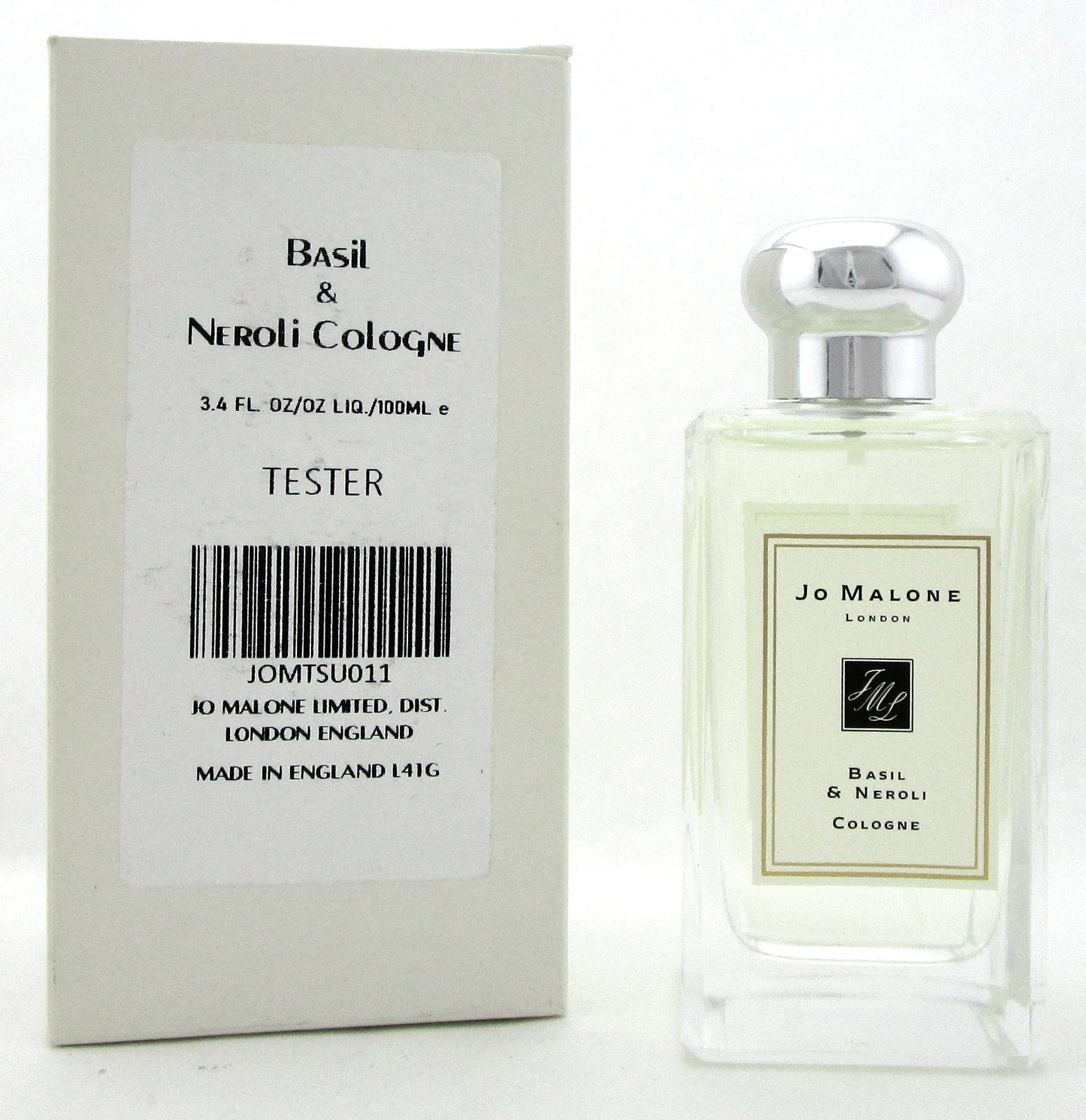 JO MALONE Basil & Neroli 3.4 oz./ 100 ml. Cologne Spray for Men. New Tester