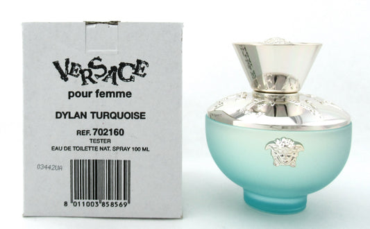 Versace Pour Femme Dylan Turquoise Perfume 3.4 oz. EDT Spray for Women Tester