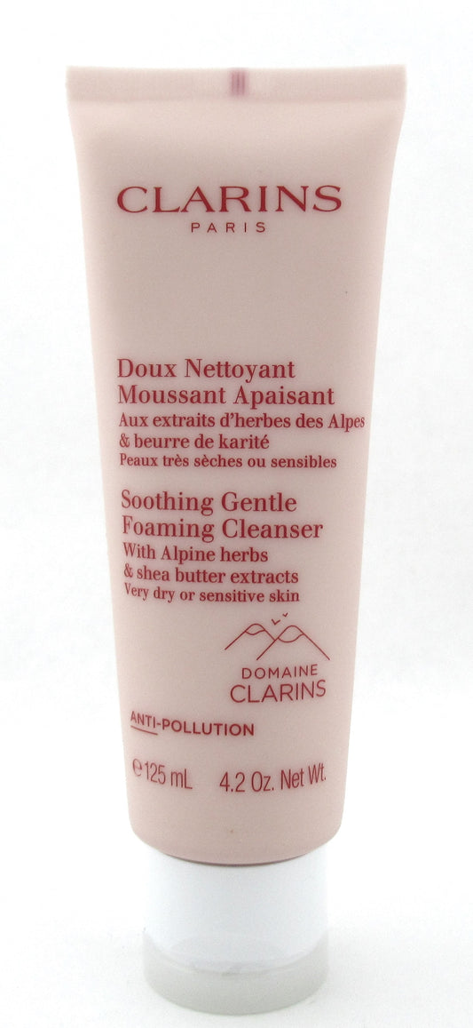 Clarins Soothing Gentle Foaming Cleanser Very Dry Sensitive Skin 4.2 oz. Sealed