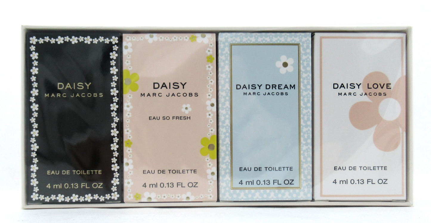 Marc Jacobs 4 Pc Mini Set: Daisy, Eau So Fresh, Daisy Dream, Daisy Love 4 ml./ 0.13 oz. Each