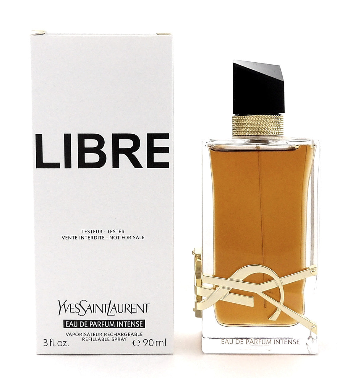 LIBRE by Yves Saint Laurent 3.0oz Eau de Parfum INTENSE Refillable Spray for Women. New Tester w/Cap