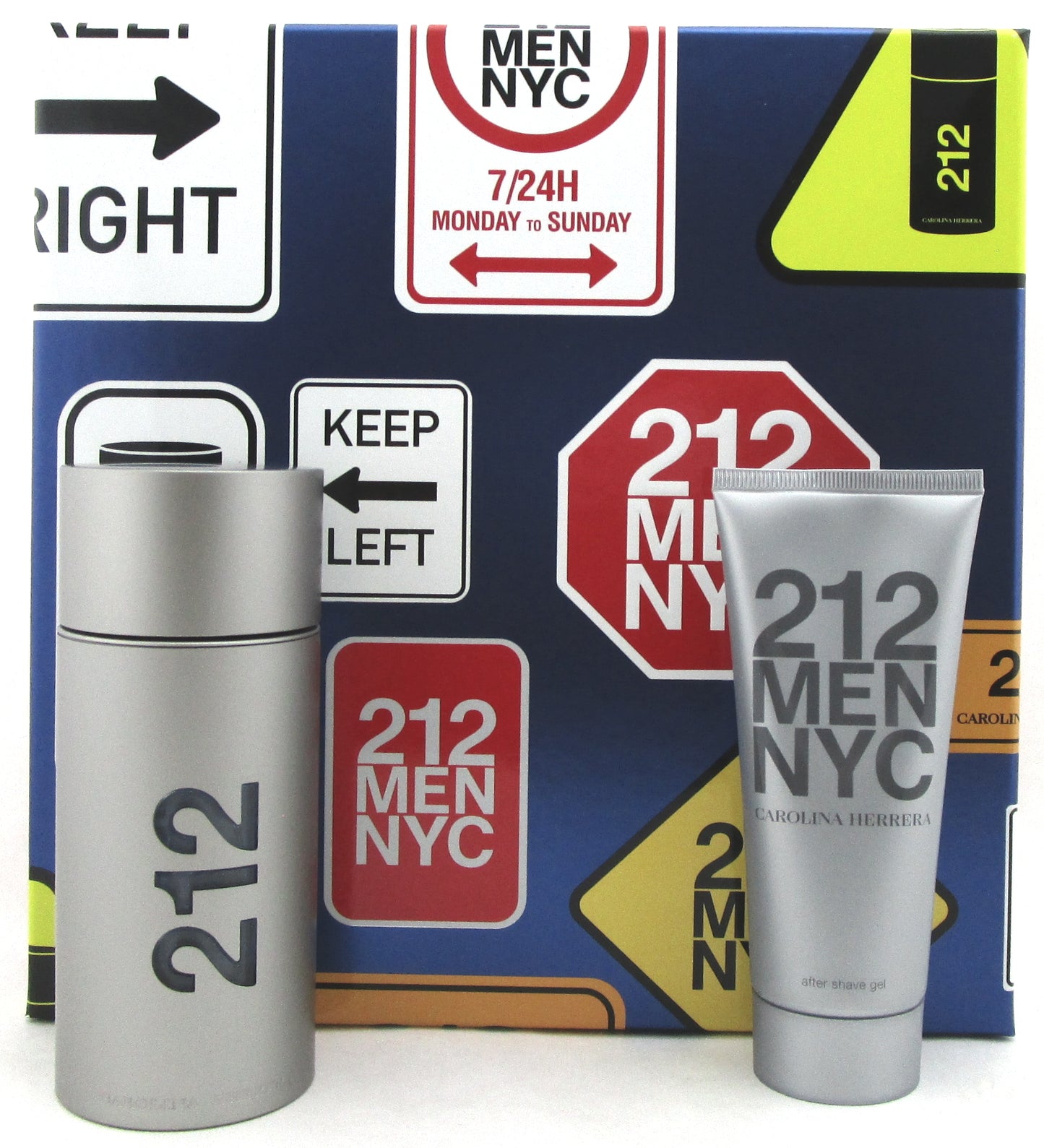 212 MEN NYC by Carolina Herrera 3.4 oz. EDT Spray+ 3.4 oz. A/Shave Gel. New Set