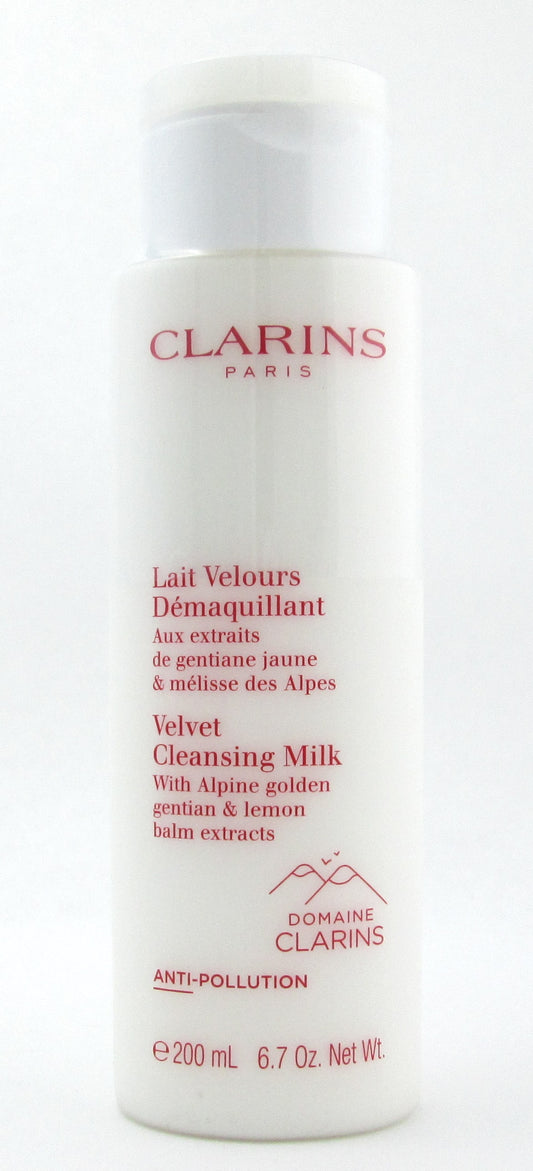 Clarins Velvet Cleansing Milk with Alpine Golden Gentian & Lemon Balm 200 ml./ 6.7 oz. New Sealed