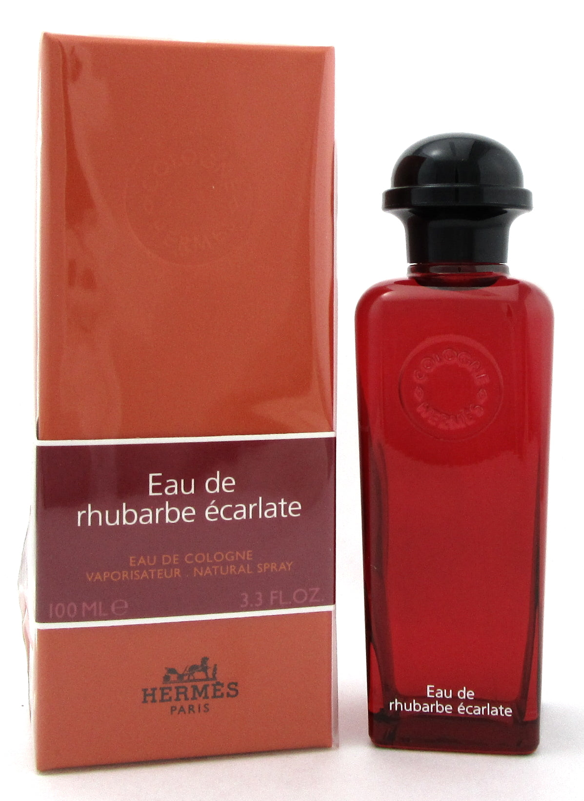 Eau De Rhubarbe Ecarlate by Hermes 3.3 oz Eau De Cologne Spray New