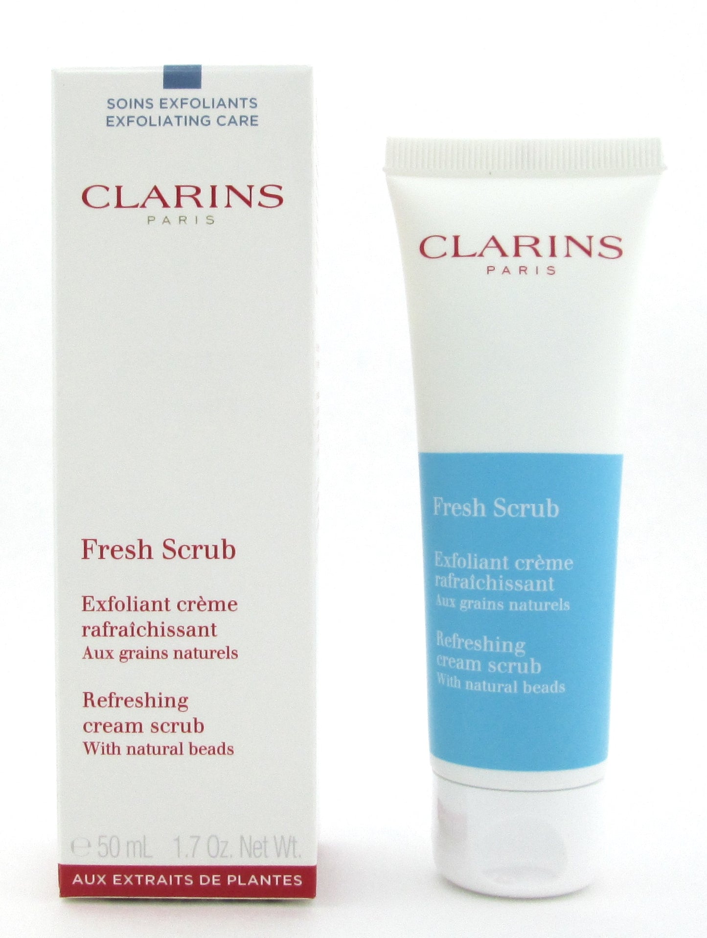 Clarins Fresh Scrub Refreshing Scrub Cream with natural beads 50 ml./1.7 oz. New