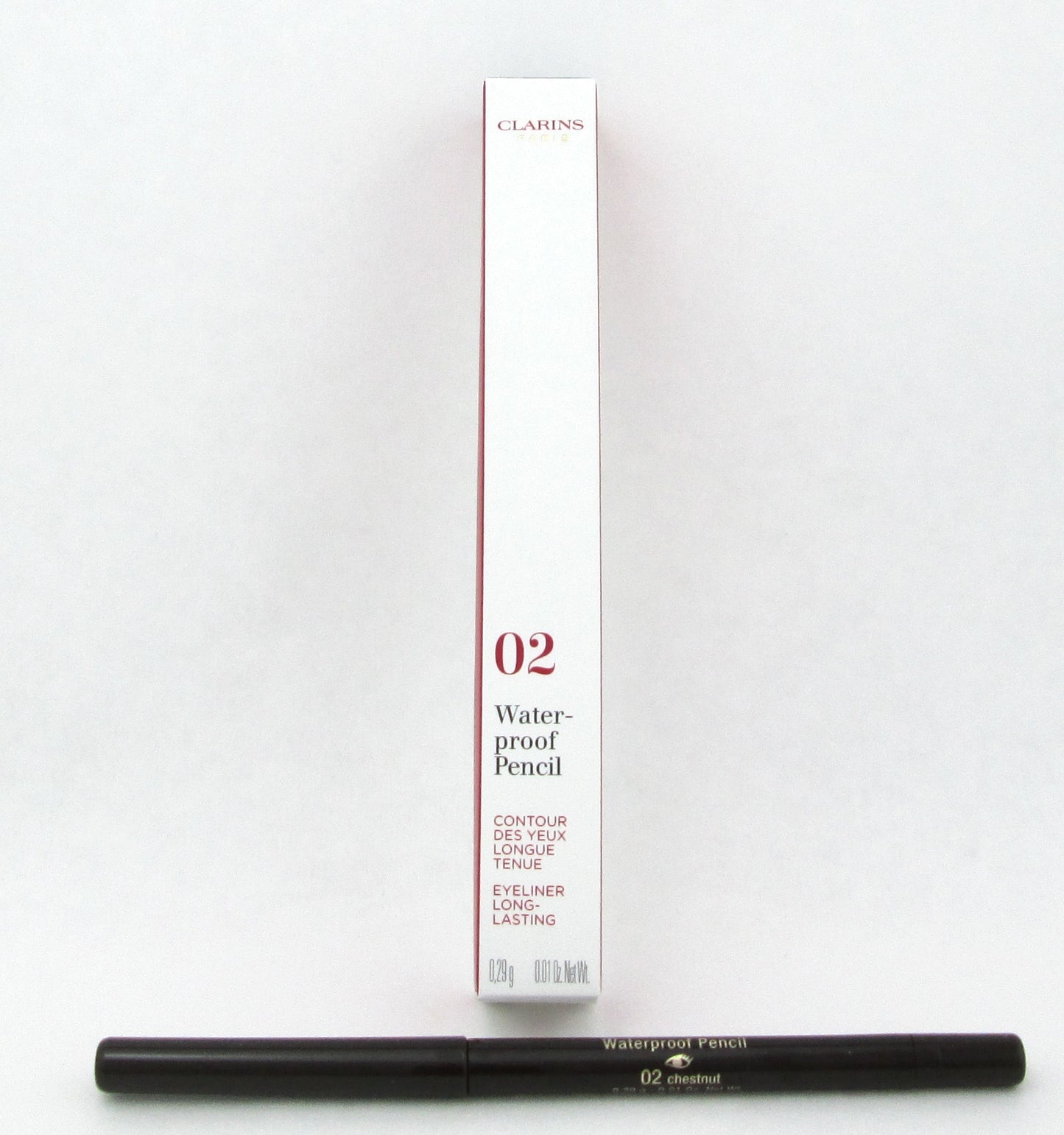 Clarins Waterproof Eye Pencil 02 Chestnut 0.01 oz./ 0.29 g. New