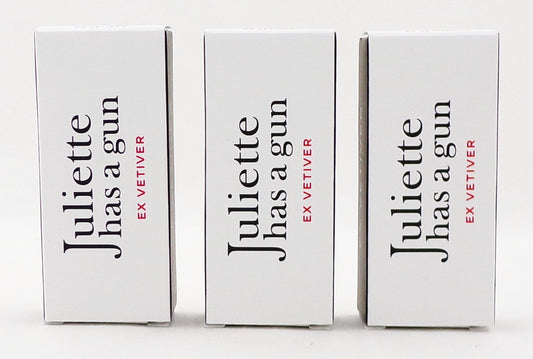 EX VETIVER by Juliette Has a Gun 0.057 oz. Eau de Parfum Sample Spray for Women LOT of 3 VIALS New