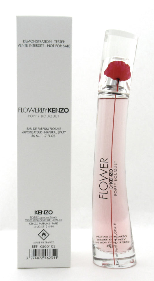 Flower by Kenzo POPPY BOUQUET EDP Florale Spray for Women 50 ml./ 1.7 oz. New Tester with CAP