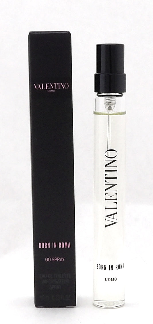 Valentino Uomo Born In Roma 0.33 oz./ 10 ml. EDT Refillable Travel Spray for Men. New in Box