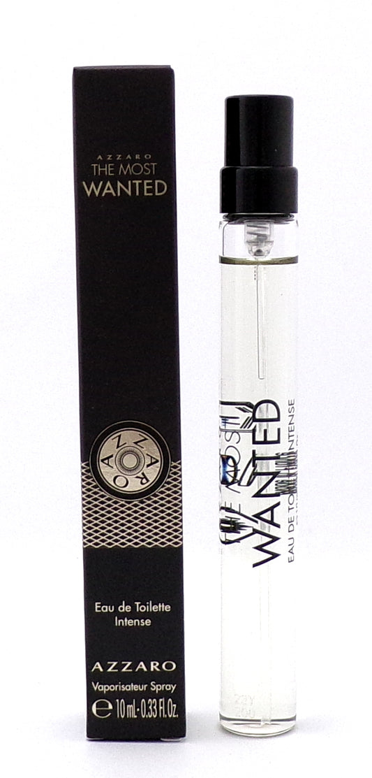 Azzaro The Most Wanted 0.33 oz./10 ml. Eau de Toilette Intense Travel Spray for Men. New in Box