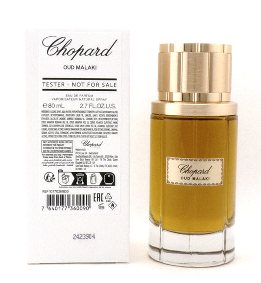 Chopard Oud Malaki 2.7 oz./ 80 ml. Eau de Parfum Spray for Men. New Tester w/Cap