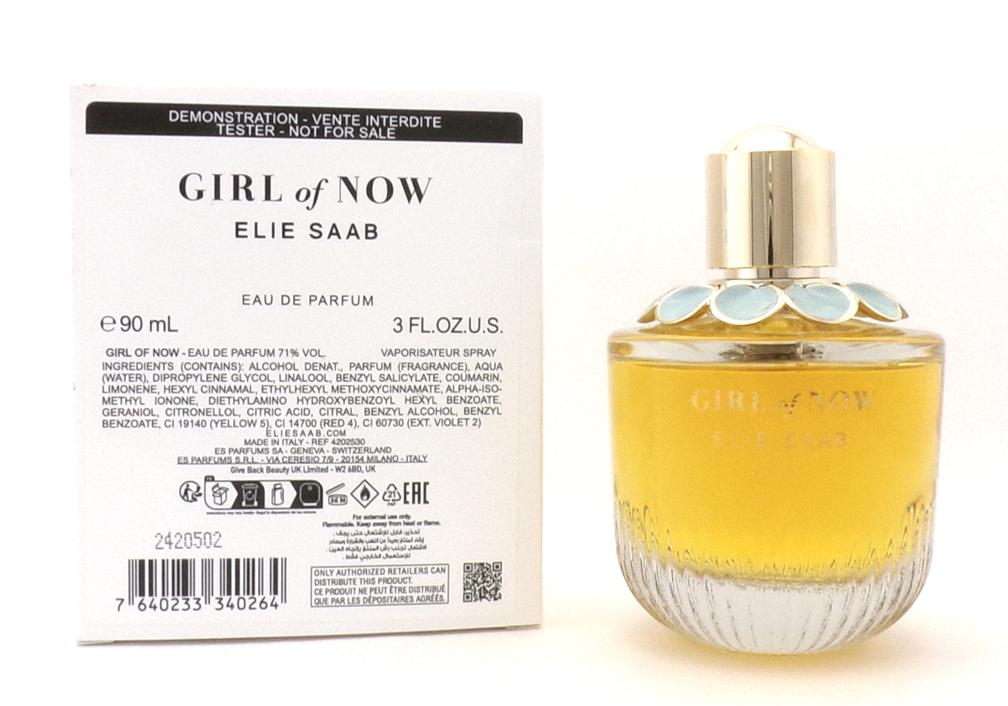 Girl of Now by Elie Saab 3.0 oz Eau de Parfum Spray for Women. New Tester w/Cap