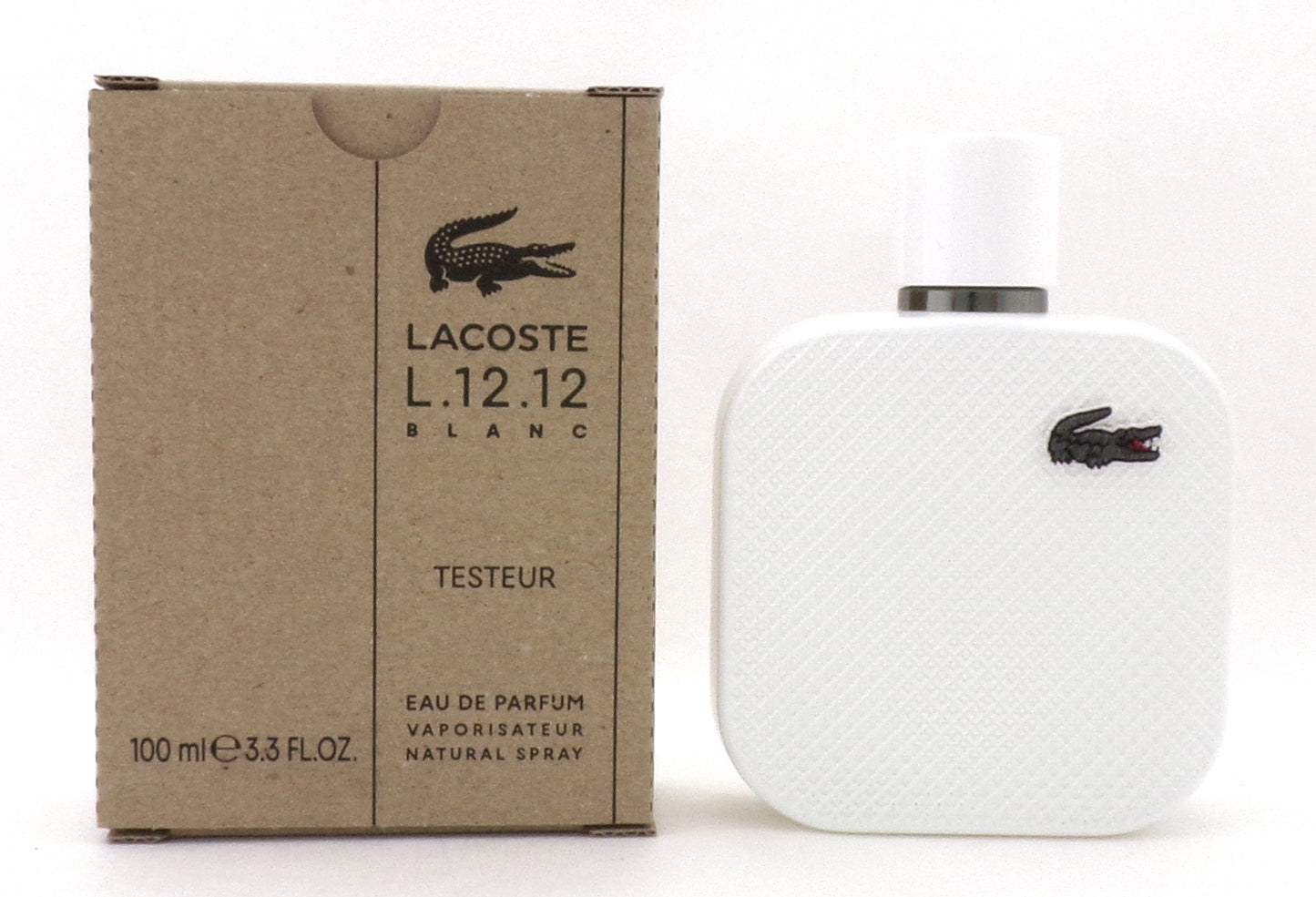 Lacoste L.12.12. Blanc 3.3 oz./ 100 ml. Eau de Parfum Spray for Men New Tester w/Cap