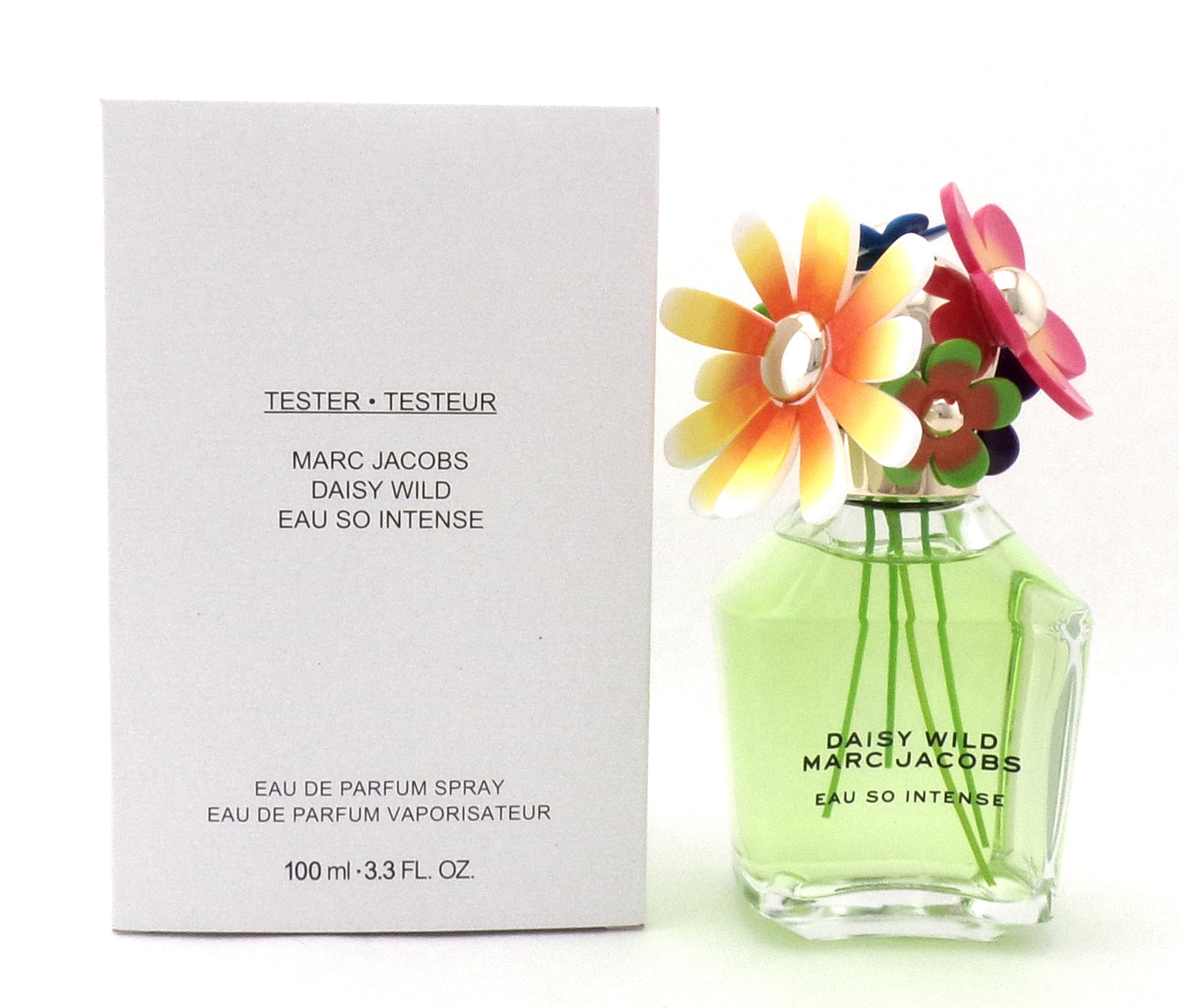 Marc Jacobs Daisy Wild Eau So Intense 3.3 oz./100 ml. EDP Spray for Women. New Tester w/Cap