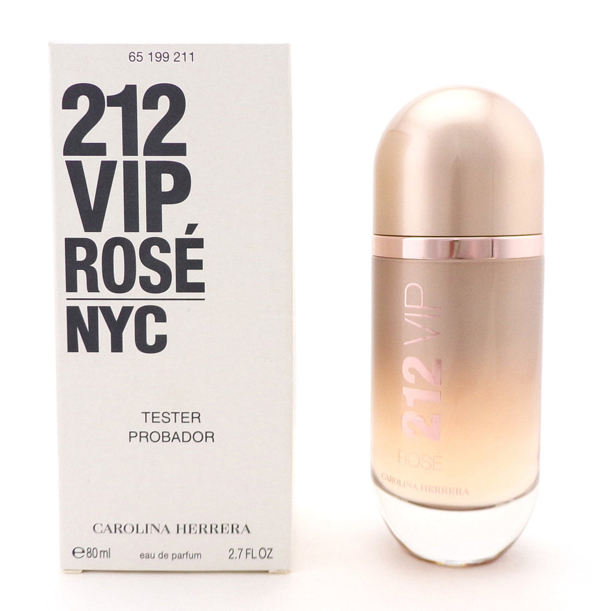 212 VIP ROSE by Carolina Herrera 2.7 oz./80 ml. EDP Spray for Women. New Tester w/Cap