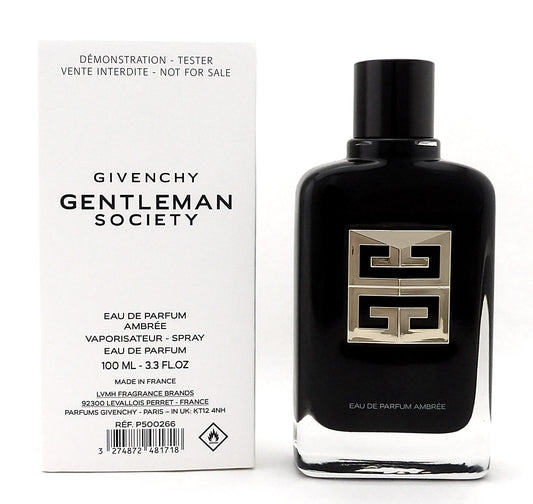 Givenchy Gentleman Society Ambree 3.3 oz Eau de Parfum Spray for Men. New Tester w/Cap