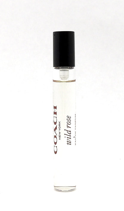 Coach WILD ROSE 0.25 oz./ 7.5 ml. Eau de Parfum Travel Spray for Women + Mini Pouch. New NO BOX